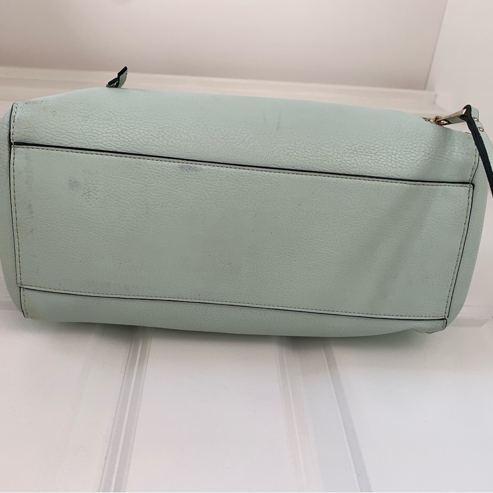 Merona Mint Green Blue Shoulder Handbag‎ Crossbody Gold Zip Women’s Purse Target - Picture 6 of 14